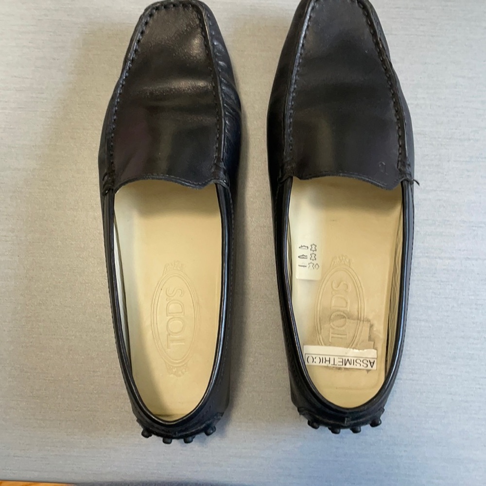 Tods shoes driving mocs - black